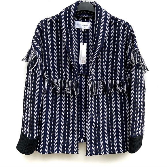 Cupcakes And Cashmere Kirsty Woven Fringe Jacket - Picture 2 of 8